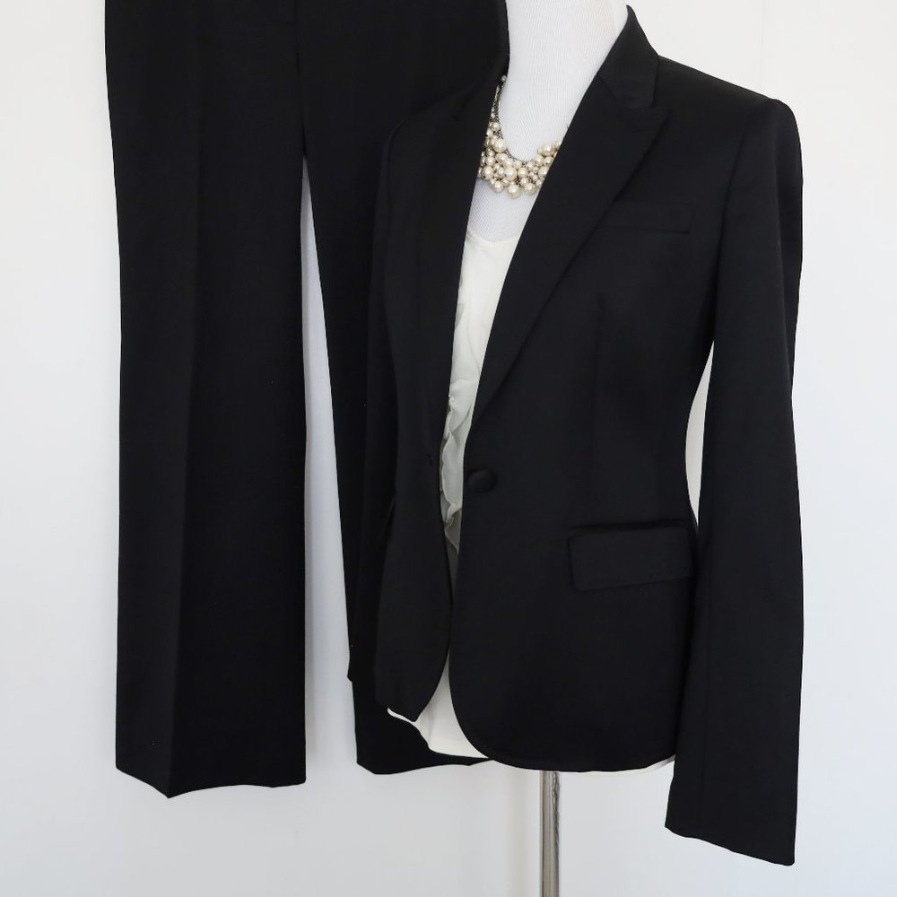 J. CREW Size 6 Black Pant Suit Jacket Blazer & Dress Pants